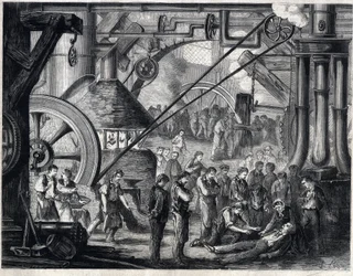 Letzte Szene des Stücks „Les drames du cabaret“ von Dumanoir und Adolphe Dennery