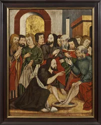 Christus wäscht Petrus die Füße