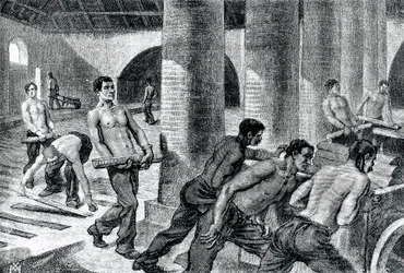 Eisenherstellung in der Couillet-Fabrik