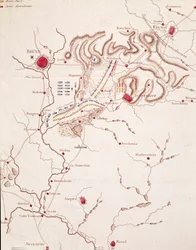Karte der Schlacht von Austerlitz, 2. Dezember 1805