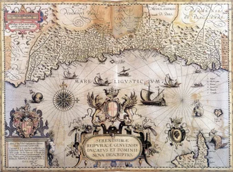 Karte der Republik Genua