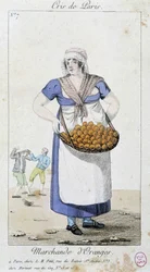 Orangenhändler - in "Cris de Paris", Anfang des 19. Jahrhunderts