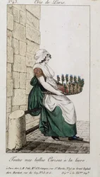 Kirschhändler - in "Cris de Paris", Anfang des 19. Jahrhunderts