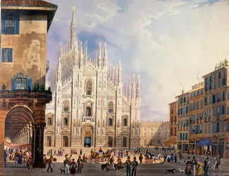 Mailand, Domplatz um 1825