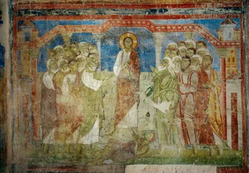 Wandmalereien in der Kirche des Benediktinerklosters Lambach, Oberösterreich