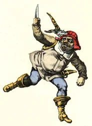 Oger. Illustration des Märchens „Der kleine Däumling“ von Charles Perrault