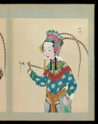 Hundert Porträts von Peking-Opernfiguren, spätes 19. - frühes 20. Jahrhundert (Album mit fünfzig Blättern)