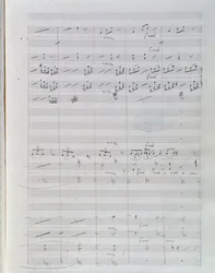 Seite der Partitur für Waverley Opus 1, Ouvertüre von Hector Berlioz