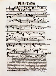 Seite zur Musiktheorie aus Margarita philosophica