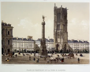 Place du Chatelet und der Saint-Jacques-Turm