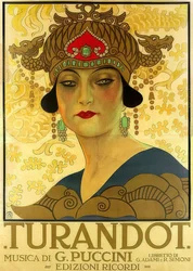 Plakat zur Oper Turandot im Teatro alla Scala