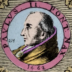 Papst Paul II. (Paolo) alias Pietro Barbo, Paul (1417-1471). Gravur des 19. Jahrhunderts