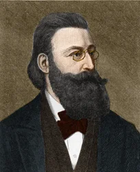 Porträt von Ludwig Anzengruber (1839-1889), österreichischer Schriftsteller