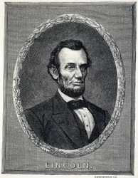 Porträt von Abraham Lincoln (1809-1865), Präsident der Vereinigten Staaten von Amerika