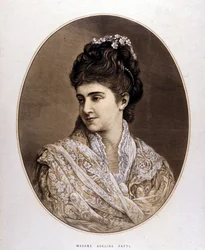 Porträt von Adelina Patti, italienische Sängerin
