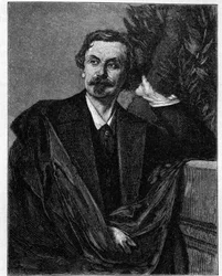 Porträt von Adolf Friedrich, Graf von Schack (1815-1894), deutscher Dichter.