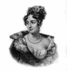 Porträt von Anne Boutet, genannt Mademoiselle Mars (1779 - 1847), französische Schauspielerin