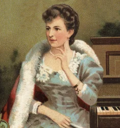 Porträt von Annette Essipoff [Anna Essipova], russische Pianistin [1851-1914]