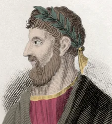 Porträt von Apollonios von Tyana (Apollonius) (16 n. Chr.-98/98 n. Chr.), griechischer Philosoph. Gravur des 19. Jahrhunderts.