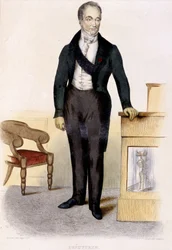 Porträt von Baron Guillaume Dupuytren (1777 - 1835), französischer Chirurg. Gravur von 1844.