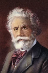 Porträt von Camille Flammarion, französischer Astronom und wissenschaftlicher Journalist.
