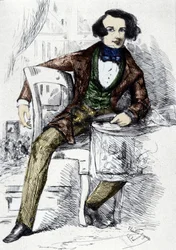 Porträt von Charles Dickens, englischer Schriftsteller