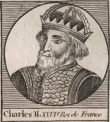 Porträt von Karl II. der Kahle (823-877), König von Frankreich - Gravur aus „Instruction sur l