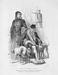Porträt von Karl IX. und Katharina von Medici - in „Histoire de France“ von Guizot
