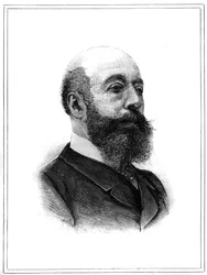 Porträt von Charles Lambert de Sainte Croix (1827-1889), französischer Politiker. Gravur in „Le Monde Illustré“, 2. Januar