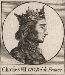 Porträt von Karl VII. (1403-1461) König von Frankreich - KARL VII. (1403-1461) König von Frankreich