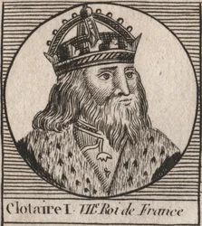 Porträt von Chlothar I. (497 - 561), König von Neustrien und König der Franken - Gravur aus „Instruction sur l