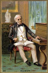 Porträt von Daniel François Esprit Auber (1782-1871), französischer Komponist. Chromolithografie des 19. Jahrhunderts.