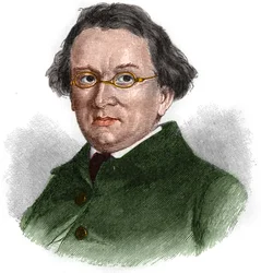 Porträt von Eduard Mörike (1804-1875), deutscher romantischer Schriftsteller.