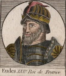 Porträt von Eudes (Odon) (ca. 860-898), Graf von Paris und Troyes, dann König von Frankreich - Gravur aus „Instruction sur l