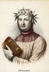 Porträt von Francesco Petrarca (Petrarch), italienischer Schriftsteller (1304 - 1374)