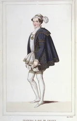 Porträt von Franz II. (1544 - 1560), König von Frankreich Gravur von 1830