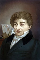 Porträt von Georges Cuvier (1764-1832) aus „La Ciencia y sus Hombres“ von Louis Figuier. Barcelona 1881