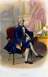 Porträt von Georges Louis Leclerc, Graf von Buffon (1707 - 1788), französischer Naturforscher und Schriftsteller. In „Le Plutarque francais“