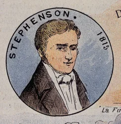 Porträt von Georges Stephenson im Jahr 1815 (1781 -1848), britischer Ingenieur (erste Dampflokomotive im Jahr 1814)