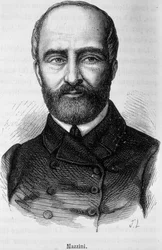 Porträt von Giuseppe Mazzini, italienischer Patriot und Revolutionär (1805 oder 1808 - 1872)