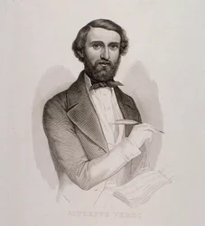 Porträt von Giuseppe Verdi (Stich)