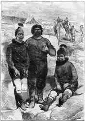 Porträt eines Grönländers (Eskimo) von Godhaven (Lievly Hafen) auf der Disco-Insel