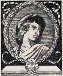 Porträt von Hercules Savinien Cyrano de Bergerac, französischer Schriftsteller. Aus 1928.