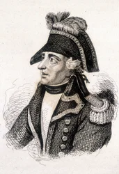 Porträt von Jacques François Coquille, genannt Dugommier (1739 - 1794), französischer General. Gravur 19. Jahrhundert