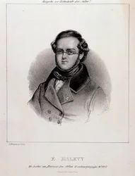 Porträt von Jacques Fromental Halévy (Stich)