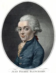 Porträt von Jean Pierre Blanchard (1709 - 1853), französischer Luftfahrtpionier
