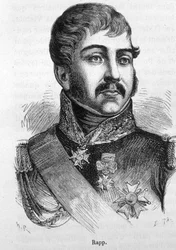 Porträt von Jean Rapp (1772 - 1821). Gravur aus dem späten 19. Jahrhundert in „Histoire de France“ von H. Martin.