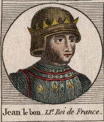 Porträt von Johann II. der Gute (1319-1364), König von Frankreich - Gravur aus „Anleitung zur Geschichte Frankreichs“ von Charles Constant Le Tellier 1821