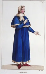 Porträt von Johann II. der Gute (1319 - 1364), König von Frankreich Gravur von 1830