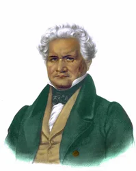 Porträt von John Ridge, Gravur 1838